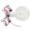 Sparkler - Pink - BioFlex Tragus Stud